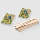 Éventail Macaw Blue Jaune Tropical Jungle Antique (Non-assemblé)