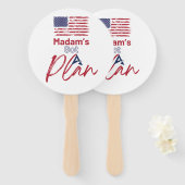 Éventail Madame a un plan Drapeau américain (Devant et derrière)