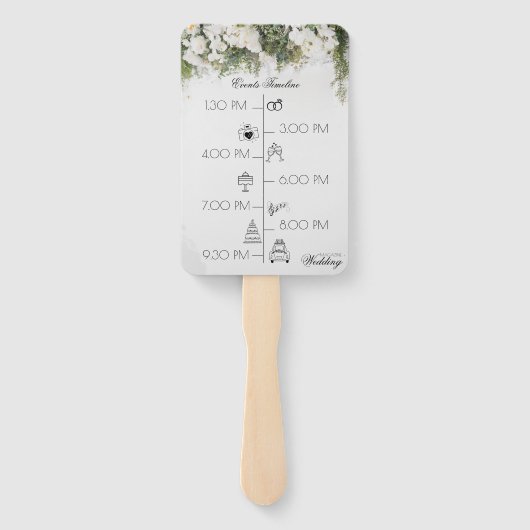 Éventail MAGAZINE unique Timeline Programmes de mariage Ven (Dos)