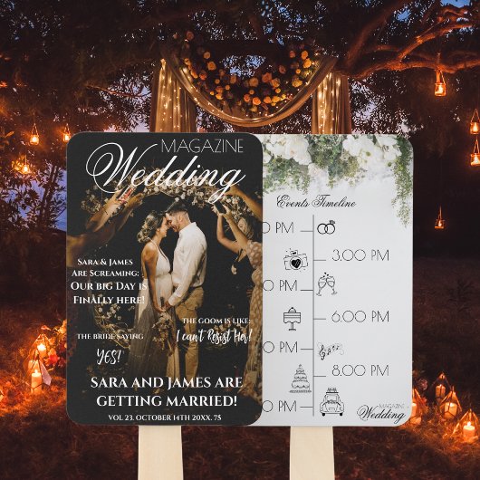 Éventail MAGAZINE unique Timeline Programmes de mariage Ven
