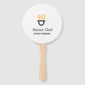 Éventail Maître chef ajouter nom poêle noir feu fumée co (Dos)