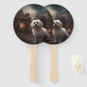 Éventail Maltais Halloween effrayant (Devant et derrière)