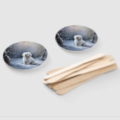 Éventail Maltais Laisser Neige Noël (Non-assemblé)