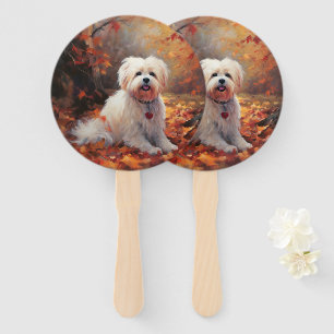 Éventail Malti Tzu à l'automne Feuilles automne Inspire