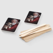 Éventail Malti Tzu Avec Noël Festif Du Père Noël (Non-assemblé)