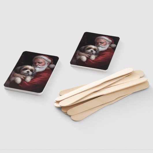 Éventail Malti Tzu Avec Noël Festif Du Père Noël (Non-assemblé)