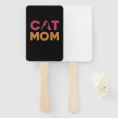 Éventail Maman de chat (Devant et derrière)
