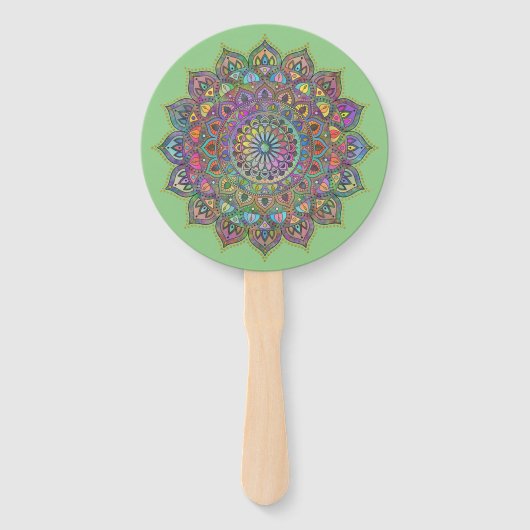 Éventail Mandala Inde Style 1 (Devant)
