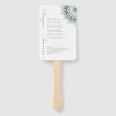 Éventail Mandala Lace Rev Mariage Bienvenue Lt. Blue ID968 (Dos)