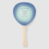 Éventail Mandalas en bleu néerlandais mixte (Dos)