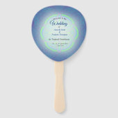 Éventail Mandalas en bleu néerlandais mixte (Devant)