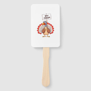 Éventail Mangez Pizza Turquie Thanksgiving Adulte Vegan Amu