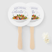 Éventail Mangez plus de plantes frais motivation salade let (Devant et derrière)