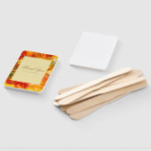 Éventail Marbre rouge, orange, or, marbre jaune (Non-assemblé)