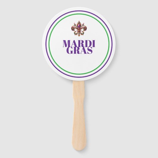 Éventail Mardi Gras (Dos)