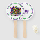 Éventail Mardi Gras (Devant et derrière)