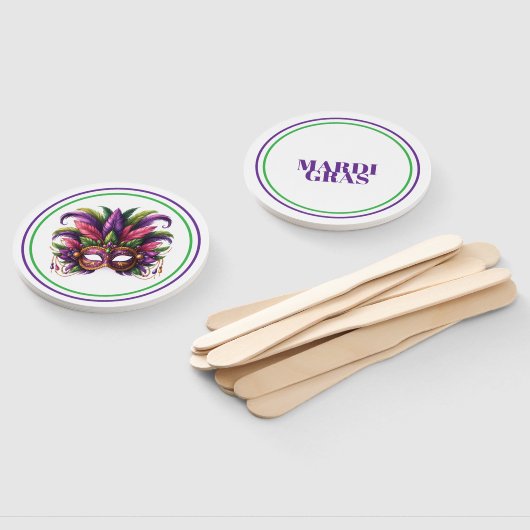 Éventail Mardi Gras (Non-assemblé)