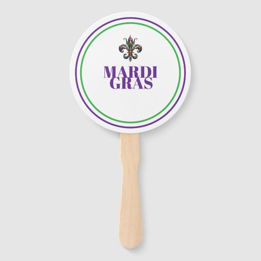 Éventail Mardi Gras (Dos)
