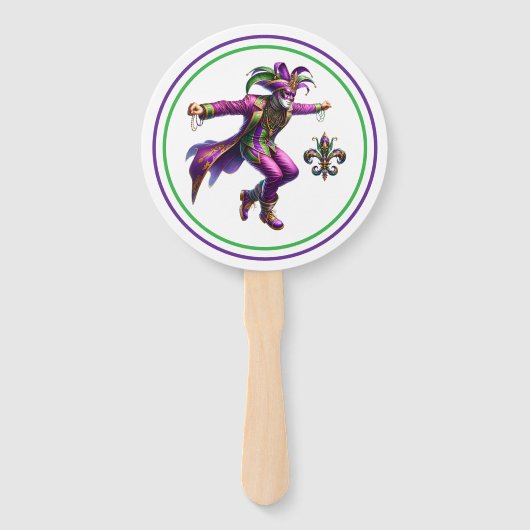 Éventail Mardi Gras (Devant)