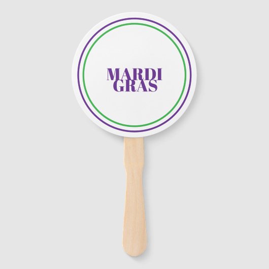 Éventail Mardi Gras (Dos)