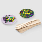 Éventail Mardi Gras Fan New Orleans Mardigras Party (Non-assemblé)