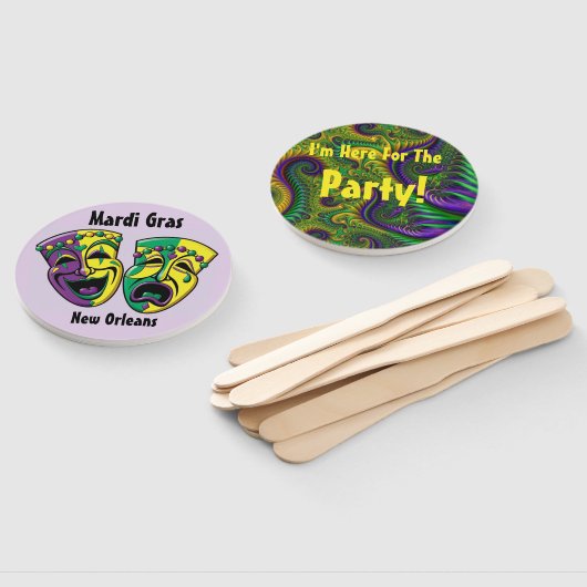 Éventail Mardi Gras Fan New Orleans Mardigras Party (Non-assemblé)