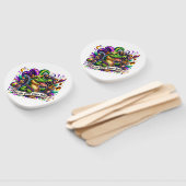 Éventail Mardi Gras     Hand Fan (Non-assemblé)