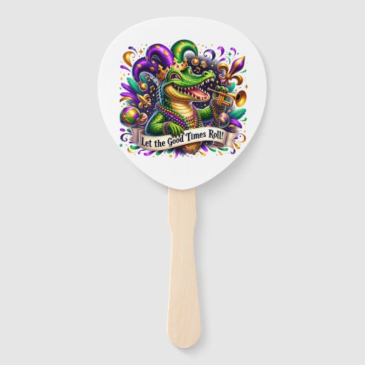 Éventail Mardi Gras     Hand Fan (Dos)