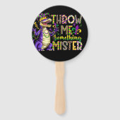 Éventail Mardi Gras M'A Jeté Quelque Chose, Mister Fan/Sign (Dos)