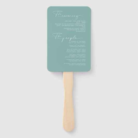 Éventail Mariage Abstrait Peinture Strokes Nous faisons Tur (Dos)