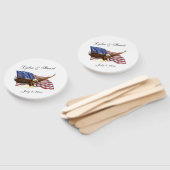 Éventail Mariage américain du drapeau et de l'aigle (Non-assemblé)