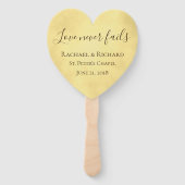 Éventail Mariage Amour Doré Ne Fait Jamais Défaut (Devant)