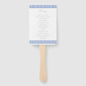 Éventail Mariage aquarelle personnalisé Grèce Santorin (Dos)