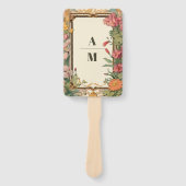 Éventail Mariage Art Nouveau Floral décoratif (Devant)