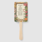 Éventail Mariage Art Nouveau Floral décoratif (Dos)