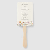Éventail Mariage aux fleurs sauvages (Dos)
