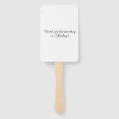 Éventail Mariage blanc et noir classique (Dos)