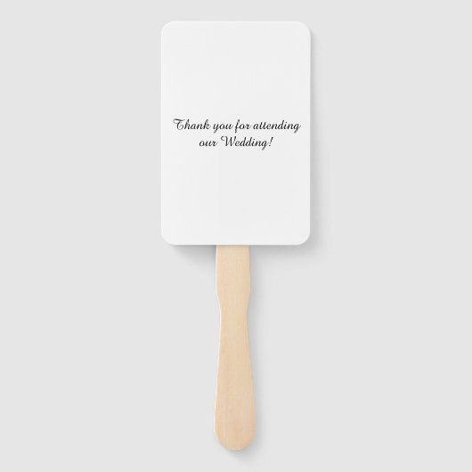 Éventail Mariage blanc et noir classique (Dos)