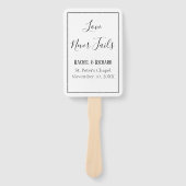 Éventail Mariage blanc et noir classique (Devant)