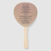 Éventail Mariage Bleu Marine (Dos)