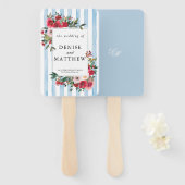 Éventail Mariage bleu Omphalodes (Devant et derrière)