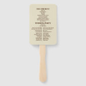 Éventail Mariage botanique Art Nouveau Gold (Dos)