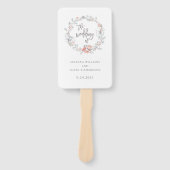 Éventail Mariage botanique de Blue Boho (Devant)