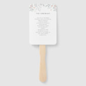 Éventail Mariage botanique de Blue Boho (Dos)