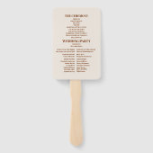 Éventail Mariage botanique élégant Art Nouveau (Dos)