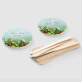 Éventail Mariage campagnard bleu ciel de la prairie de frai (Non-assemblé)