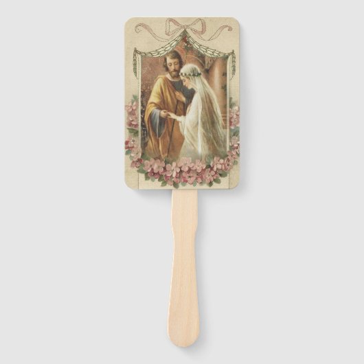 Éventail Mariage catholique Floral été printemps élégant (Devant)