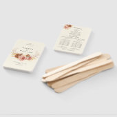 Éventail mariage champagne roses douces roses (Non-assemblé)