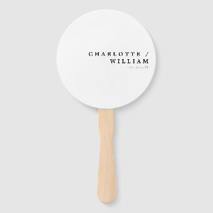 Éventail Mariage chic moderne minimal de typographie