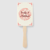 Éventail Mariage chinois rouge dragon et Phénix (Dos)